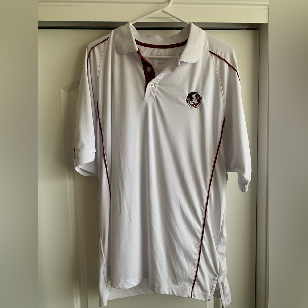 Florida State White Polo Shirt with Maroon Accents size XL
